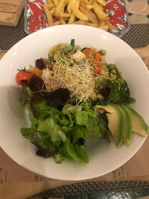 Buddha bowl  at Aubergine in Ibiza