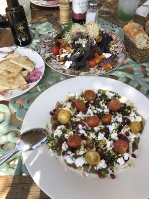 Carpaccio de berenjena y ensalada de calabaza at Aubergine in Ibiza