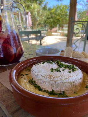 This baked Camembert puts my cheese standard higher. Marvelous. at Aubergine in Ibiza