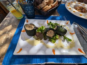 Filled zucchini at Mamabeach in Olbia