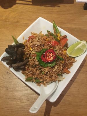 Cha han with crispy tofu  at NoodleOne in Bangor