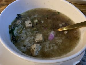 Chik’n soup at Tocaya Modern Mexican in Venice