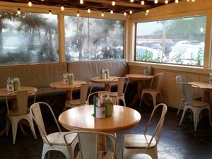 inside patio at Tocaya Modern Mexican in Venice