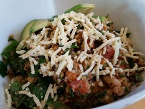 shredded kale and quinoa at Tocaya Modern Mexican in Venice