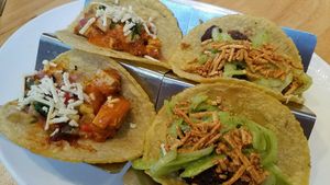 Cali green and al pastor at Tocaya Modern Mexican in Venice