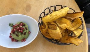 Guacamole with plantains  at Tocaya Modern Mexican in Venice