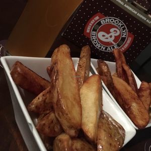 pint of beer & chunky fries  at The Central Bar in Gateshead