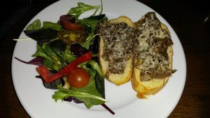 Warm Balsamic Onion and Cheese Bruschetta at The Central Bar in Gateshead