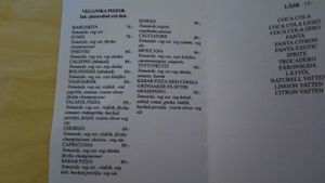 vegan pizzas,  take away prices  at Foodhouse in Linkoping