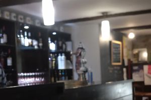 Cant decide if the beer is offensive or not. It’s an unusual choice   at Petiscos in Santiago De Compostela