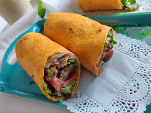 Eggplant wrap at 100% Le Bar a Jus in Colmar