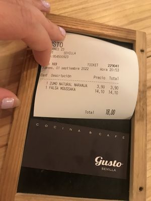   at Gusto Ristobar in Sevilla