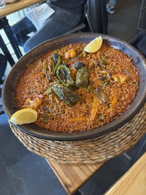 Paella vegans  at Gusto Ristobar in Sevilla