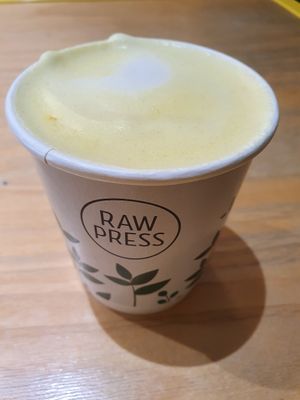 Turmeric Latte at Raw Press in South West London