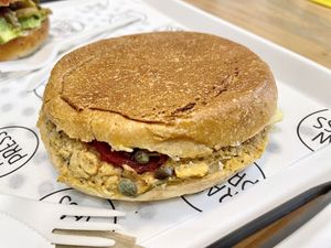 Chickpea vegan sandwich 🥪  at Raw Press in South West London