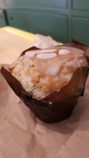 Lemon poppy muffin at Raw Press in South West London