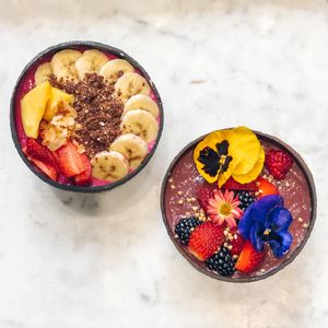Açaí & Pitaya Smoothie Bowls at Raw Press in South West London