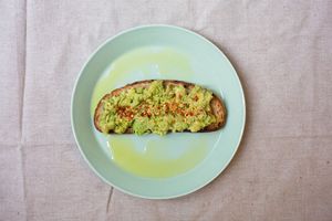 Smashed Avocado On Toast at Raw Press in South West London