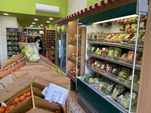 Fruit and veg area   at Botanica Biomarket in Patras