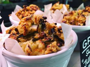 GF MUFFIN gluten free&vegan Cauliflower  at GF Cafe in Prague