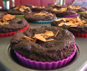 GF MUFFIN Popyseeds Plums Almonds at GF Cafe in Prague