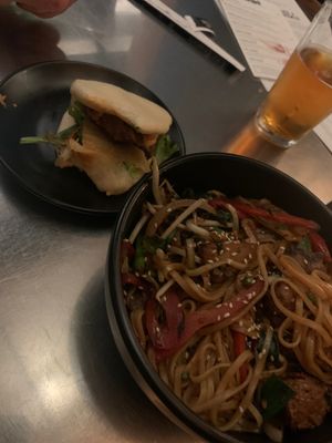 drunken and mock duck bun  at moto-i in Minneapolis