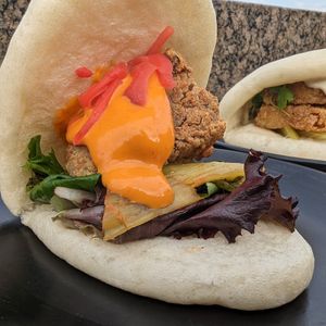 Vegan duck bao at moto-i in Minneapolis