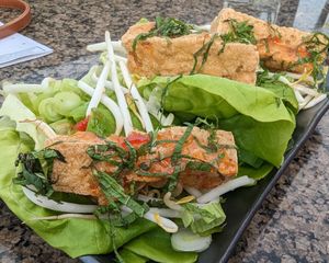 Tofu lettuce wraps at moto-i in Minneapolis