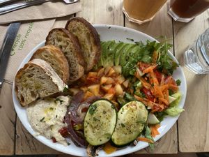 vegan “proper breakfast” (so good!) at The Greenhouse Deptford in South East London