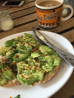 Avocado on toast  at The Greenhouse Deptford in South East London