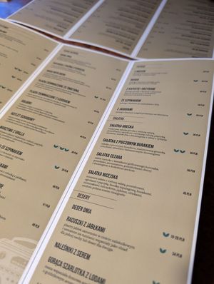 vegan options labelled with double V at Radio Cafe in Warsaw