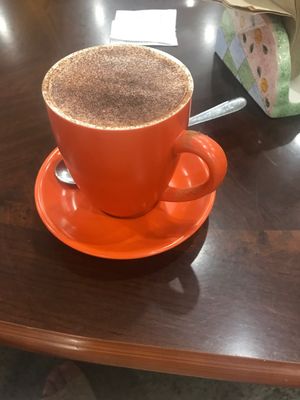 Lavender hot chocolate  at Health Nuts Shop & Cafe in Sydney