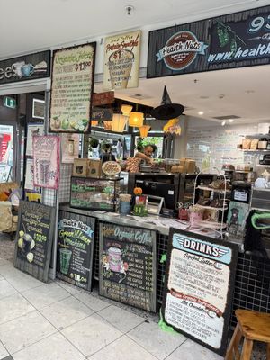Front of shop from marketplace   at Health Nuts Shop & Cafe in Sydney