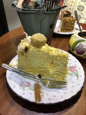 New York cheesecake - almond and lemon (vegan) at Health Nuts Shop & Cafe in Sydney