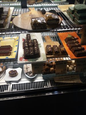 Vegan cakes at Health Nuts Shop & Cafe in Sydney