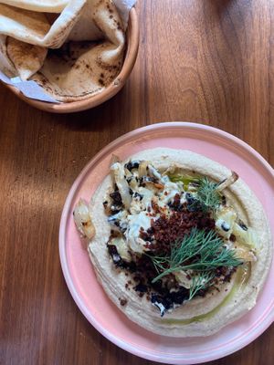 hummus with roasted cabbage  at W Kontakcie in Wroclaw