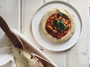 Tasty hummusssss at W Kontakcie in Wroclaw