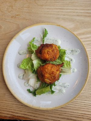 Onion & Sweet Potato Bhajis at Anglesey Arms in Menai Bridge