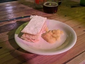 Pastry with coconut cream in-between the sheets at Tandana in Quito