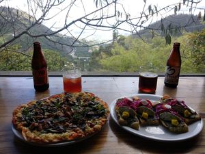 Stellar view, stellar food 💜 at Tandana in Quito