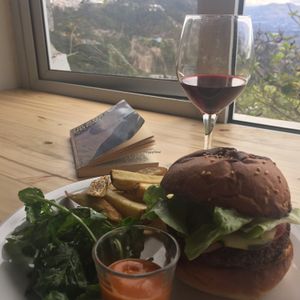 black bean burger at Tandana in Quito