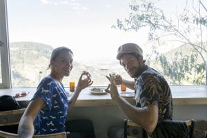 Deliciosa cocina vegana con una vista espectacular de todo el valle con el Cayambe al fondo at Tandana in Quito