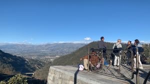 roof deck lookout type thing at Tandana in Quito