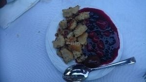 Vegan Kaiserschmarren at Wohlfuhlhotel Goiserer Muhle in Bad Goisern