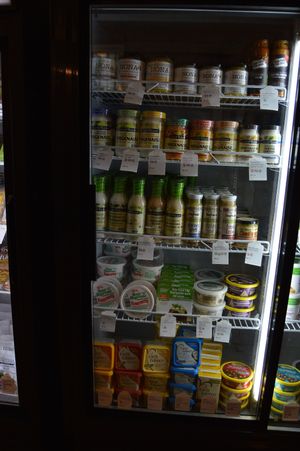 Vegan butters and sauces at Good Rebel. at Good Rebel in Toronto