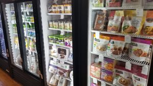 Vegan products - refrigerated at Good Rebel in Toronto