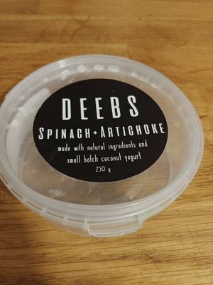 $8.99 Purchased bc it happened to be on sale 50% off. Tasted like yogurt, couldn't take spinach or artichoke. We expected a 'cheezy' spinach artichoke dip and were very disappointe at Good Rebel in Toronto