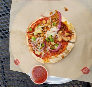Mini pizza with marinara (doesn't look good but so yummy!) at Mod Pizza - Harrison St in Seattle