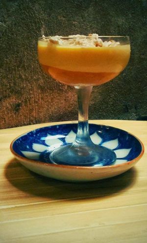 mango cream with meringue crumble at bARACA in Kampot