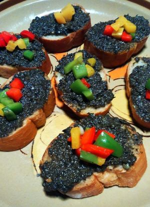 black olive tapenade at bARACA in Kampot